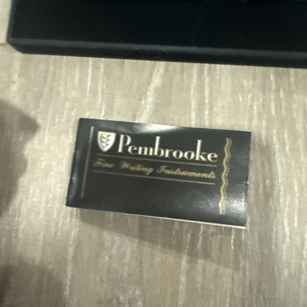 Pembrooke Vintage Ball Point Pen and Mechanical Pencil Set NIB NOS Gray‎ Marble